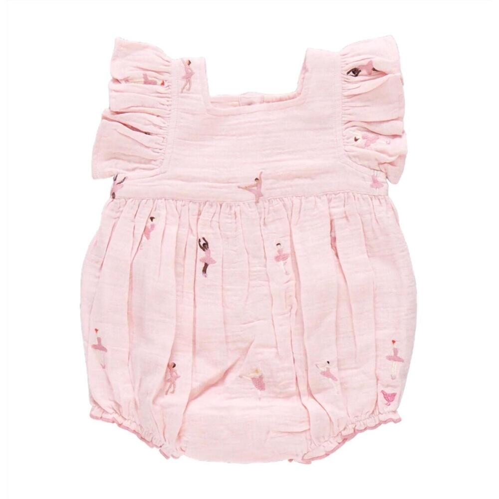 NEW PINK CHICKEN girls elsie ballerina embroidery bubble in pink